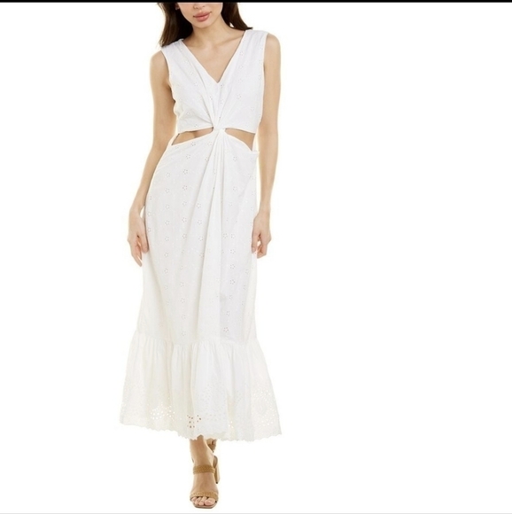 WALTER BAKER Knotted Waist Nakita Dress size 0 in white - Picture 1 of 10